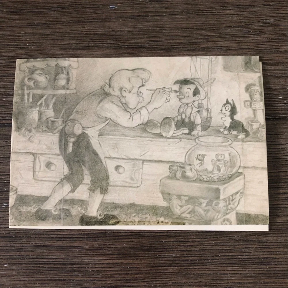 Disney Classic Movie Postcards: Pinocchio Concept Art 3 pack